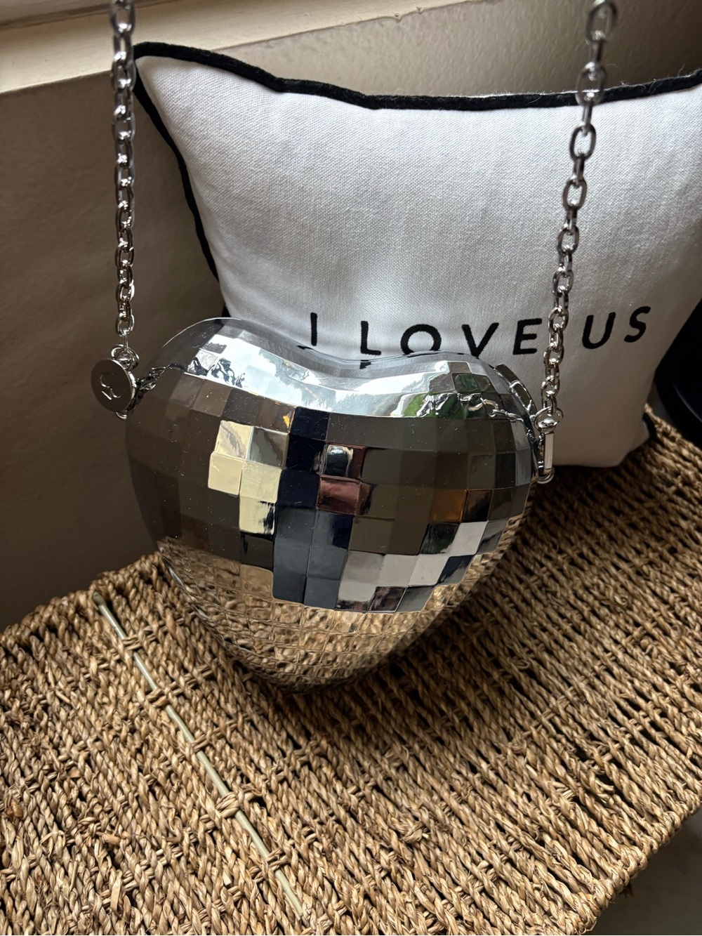 kate spade for Target Silver Heart Disco Crossbody